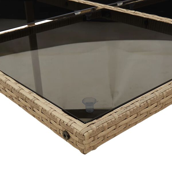 vidaXL 13 Hluta Gar&eth;bor&eth;sett me&eth; Sessum Drapplitu&eth; P&oacute;l&yacute;rattan