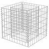 vidaXL Gabion Grj&oacute;tkassi Upph&aelig;kka&eth; Bl&oacute;maker S&iacute;nkh&uacute;&eth;a&eth; st&aacute;l 50x50x50 cm
