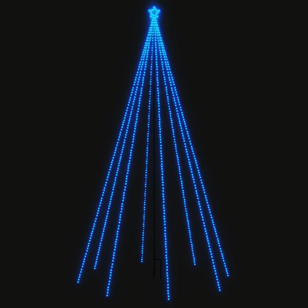 vidaXL Jólatrésljós Inni Úti 800 LED Blá 5 m