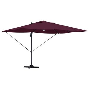 vidaXL Cantilever Roma Parasol Rautt og svart 352 x 251 x 265 cm