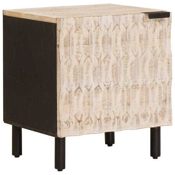 vidaXL Noat&ouml;flu sk&aacute;pur 2 pcs Hv&iacute;tt 40 x 33 x 46 cm Hart mang&oacute;tr&eacute;