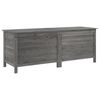 vidaXL Gar&eth;geymslubox Reykgr&aacute;r 150x50x56,5 cm Gegnheill &THORN;inur