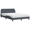 vidaXL R&uacute;m me&eth; D&yacute;nu Dover D&ouml;kkgr&aacute;r 140x190 cm Flauel