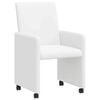 vidaXL Matsalur st&oacute;lar me&eth; hj&oacute;lum 2 pcs Hv&iacute;tt 57 x 66 x 94 cm