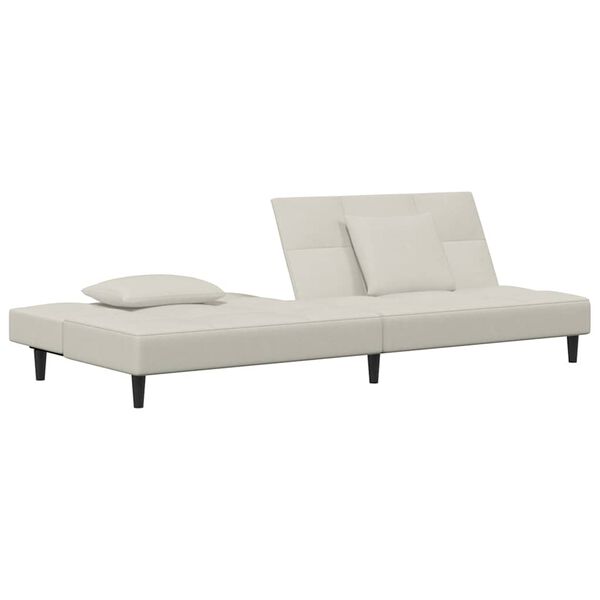 vidaXL 2-s&aelig;ta Svefns&oacute;fi me&eth; 2 P&uacute;&eth;um Rj&oacute;mahv&iacute;tur Flauel