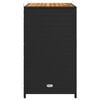 vidaXL Cabinet Svartur 70 x 50 x 87 cm P&oacute;l&yacute;ester og Roly Rattan
