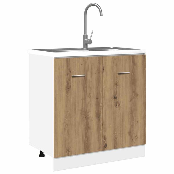 vidaXL Vaskur Botnskápur “Lyon” Artisan Oak 80x46x81,5 cm