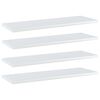 vidaXL B&oacute;kahillur 4 stk. H&aacute;glans Hv&iacute;tar 60x20x1,5 cm Sp&oacute;naplata