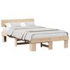vidaXL Ramsv&iacute;k me&eth; h&ouml;fu&eth;gafl N&aacute;tt&uacute;rulegur 140 x 190 cm Solid furuhikk