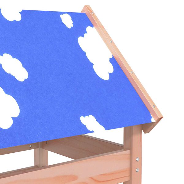 vidaXL Leikjaturn Br&uacute;nn 85 x 52,5 x 239 cm Solid Douglas Wood