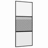 vidaXL Glerhur&eth; &Uacute;tskur&eth;ur Svartur 90 x 2 x 205 cm &Aacute;l