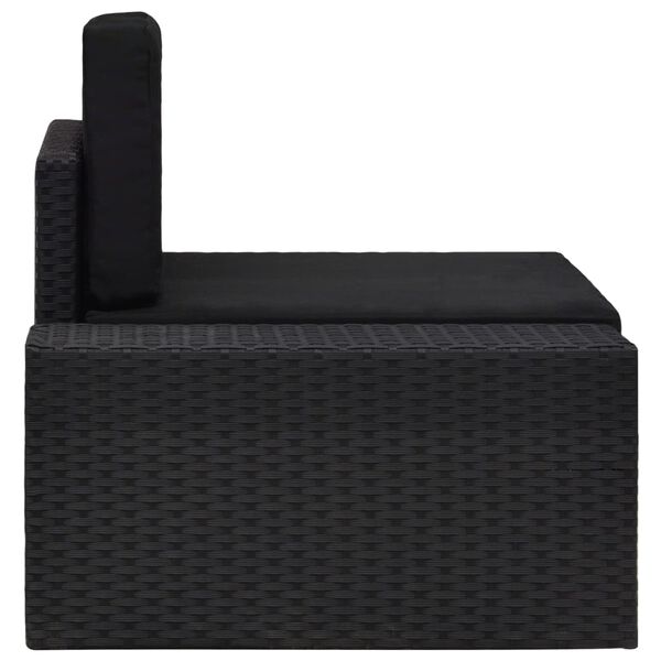 vidaXL Horns&oacute;faeining me&eth; H&aelig;gri Armhv&iacute;lu P&oacute;l&yacute;rattan Sv&ouml;rt