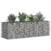 vidaXL Gabion h&aelig;kka&eth; r&uacute;m Silfur 180 x 60 x 55 cm Galvaniserad st&aacute;l