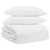 vidaXL R&uacute;mfatasett me&eth; kodda 3 pcs Hv&iacute;tt D&uacute;nfja&eth;rir