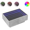 vidaXL S&oacute;fabor&eth; me&eth; LED 70x50x30 cm Steypugr&aacute;tt Samsettur Vi&eth;ur