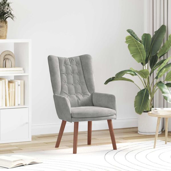 vidaXL Armst&oacute;ll Lj&oacute;sgr&aacute;r 63 x 67 x 94 cm Flauel