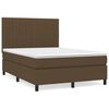 vidaXL H&oacute;lfa&eth; Springr&uacute;m me&eth; D&yacute;nu D&ouml;kkbr&uacute;nt 140x190 cm Tauefni