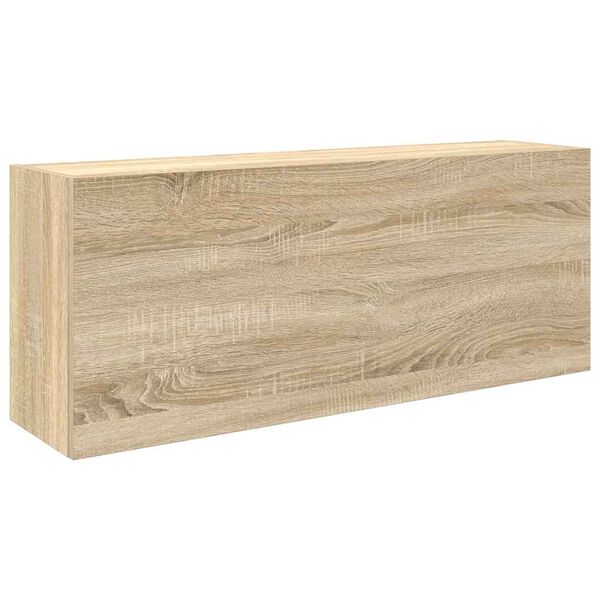 vidaXL Ba&eth;herbergi Veggsk&aacute;pur Sonoma Eik 100x25x40 cm Hanna&eth;ur vi&eth;ur