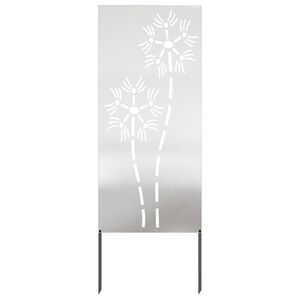 vidaXL Gar&eth;s b&uacute;na&eth; skj&aacute;r &Uacute;tskur&eth;ur Silfur 50 x 140 cm stainless steel