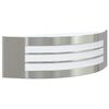 vidaXL Utanveggjakennarar 2 pcs Silfur 32 x 10 x 10 cm stainless steel