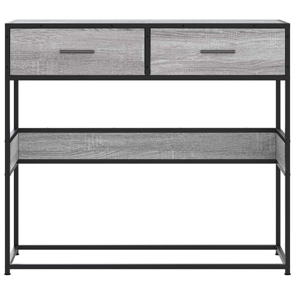 vidaXL Console Borð Grátt Sonoma 90x35x80 cm Engineered Wood