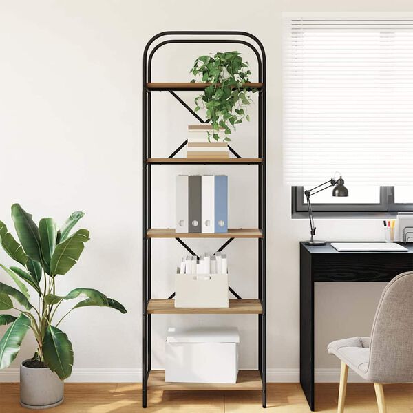 vidaXL Hilla Artisan Eik 60 x 30 x 183 cm Samsettur vi&eth;ur