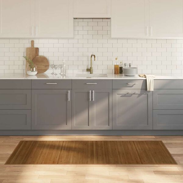 vidaXL Motta Ferhyrnd Br&uacute;n 80x200 cm Bambus