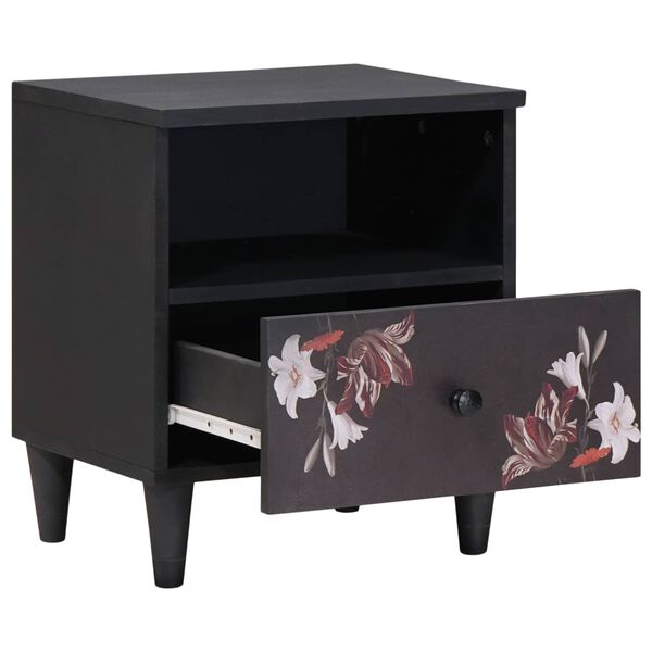 vidaXL N&aacute;ttbor&eth; me&eth; sk&uacute;ffu Br&uacute;nn 40 x 33 x 46 cm Hart mang&oacute;tr&eacute;