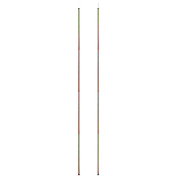 vidaXL Stangir fyrir Sólskyggni 2 stk. 200 cm Sinkhúðað Stál