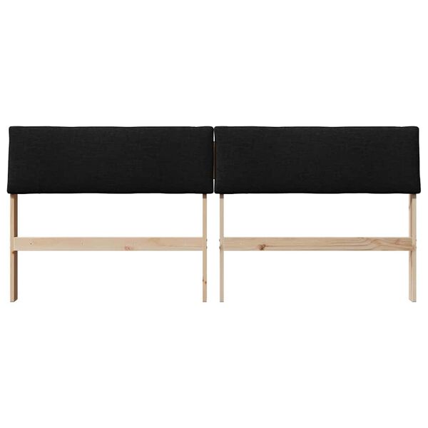 vidaXL B&oacute;lstru&eth; r&uacute;mgafl Svartur 200 cm Solid furuhikk