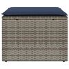 vidaXL Gar&eth;bor&eth; me&eth; sessu Gr&aacute;r 55x55x37 cm P&oacute;l&yacute;rattan
