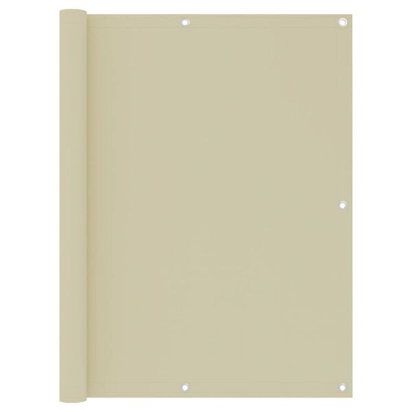 vidaXL Svalaskilrúm Rjómahvítt 120x600 cm Oxfordefni