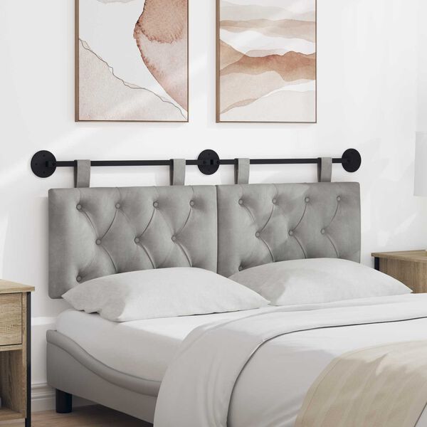 vidaXL Hengisk&aacute;li Vegghengt Lj&oacute;sgr&aacute;r 150 x 55 x 7 cm Flauel