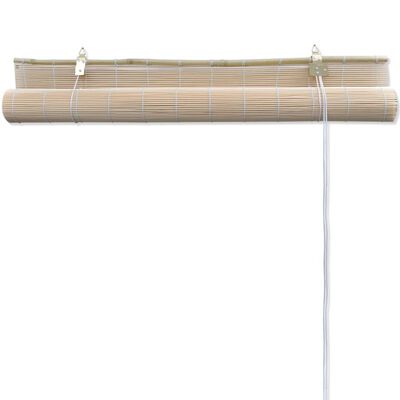 vidaXL náttúruleg bambus rúllugardínur 4 stk 120x160 cm