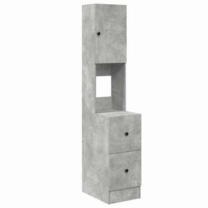 vidaXL Eldh&uacute;s sk&aacute;pur me&eth; sk&uacute;ffu Gr&aacute;r 35 x 50 x 180 cm Samsettur vi&eth;ur