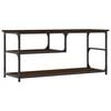vidaXL Sj&oacute;nvarpssk&aacute;pur Br&uacute;n Eik 103x38x46,5 cm Samsettur Vi&eth;ur og St&aacute;l