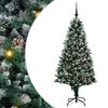 vidaXL Gervi j&oacute;latr&eacute; me&eth; 300 LED Gr&aelig;nn 180 cm PVC, st&aacute;l og plast