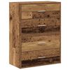 vidaXL Sk&aacute;par me&eth; 2 sk&uacute;ffum 2 stk Old Wood 60x31x40 cm Engineered Wood