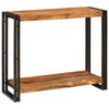 vidaXL Veggbor&eth; me&eth; hillu Br&uacute;nn 90 x 33 x 75 cm Hart mang&oacute;tr&eacute;