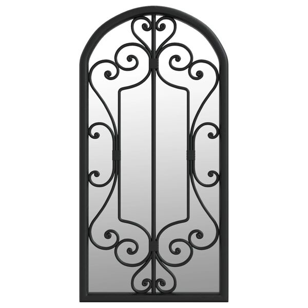 vidaXL Spegill Svartur 70x30 cm úr Járni fyrir Innanhússnotkun