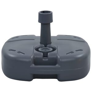 vidaXL Sólhlífarstandur Sand-/Vatnsfylltur Grár