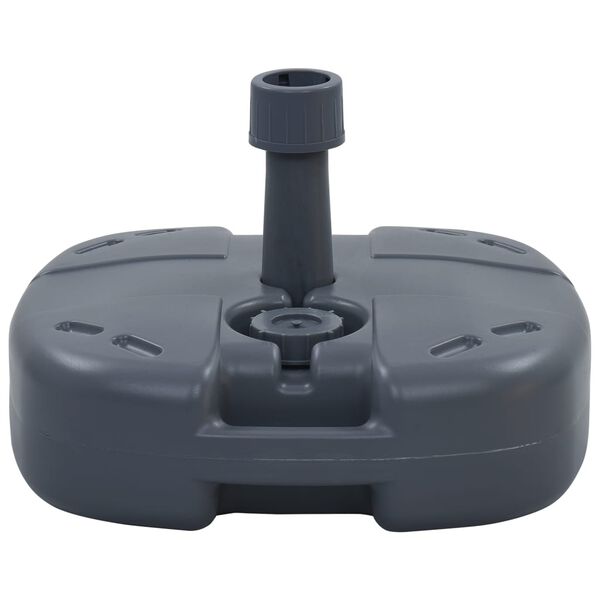 vidaXL Sólhlífarstandur Sand-/Vatnsfylltur Grár