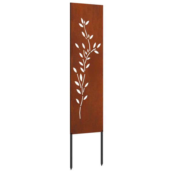 vidaXL Gar&eth;s b&uacute;na&eth; skj&aacute;r Bl&oacute;m Rusty 32 x 140 cm Ve&eth;ra&eth; st&aacute;l