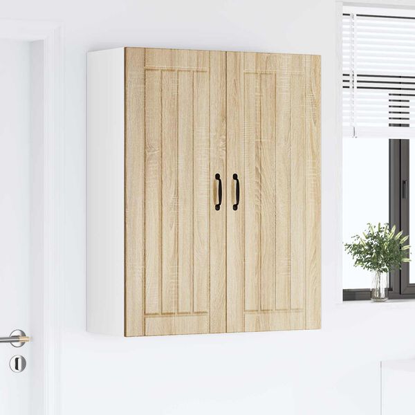 vidaXL Eldh&uacute;s sk&aacute;pur Lucca Sonoma eikarlitur 80 x 31 x 100 cm