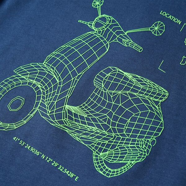 Krakkastuttermabolur Dökkblár 140