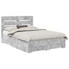 vidaXL Ramsv&iacute;k me&eth; sk&uacute;ffu Steingri&eth; 140 x 190 cm Samsettur vi&eth;ur