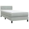 vidaXL Spring r&uacute;m me&eth; d&yacute;nu Lj&oacute;sgr&aacute;r 90x220 cm Flauel