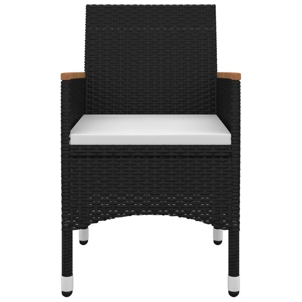 vidaXL 3 Hluta Gar&eth;sett me&eth; Sessum P&oacute;l&yacute;rattan og Gler