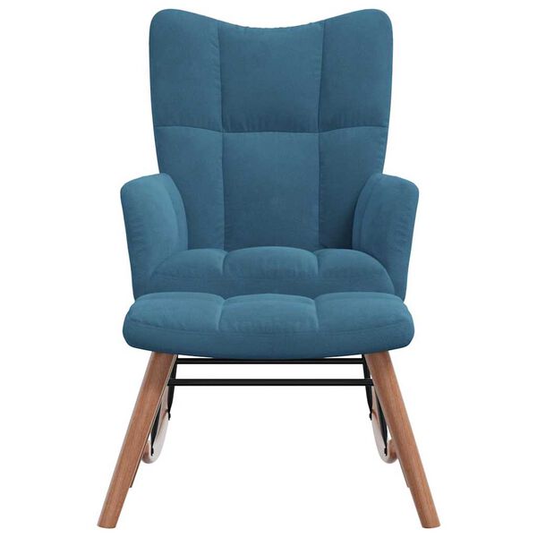 vidaXL h&aelig;gindast&oacute;ll me&eth; st&oacute;l bl&aacute;r flauel