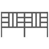 vidaXL Höfðagafl fyrir Rúm Grár 206x4x100 cm Gegnheil Fura